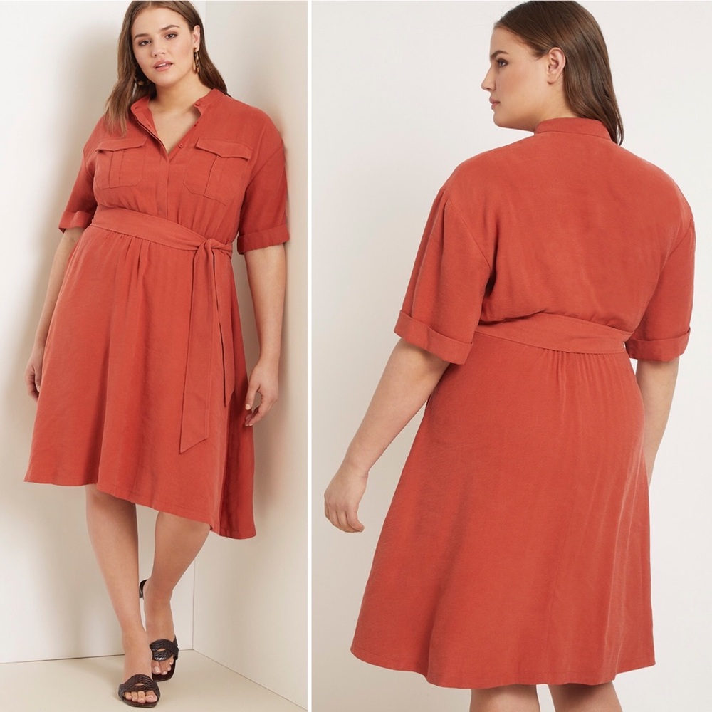 Eloquii Fit and Flare Utility Dress